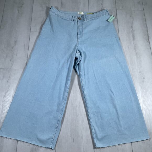 Anthropologie Pants - NWT Anthropologie Maeve 20W Ettie High Rise Crop Wide Leg Pant Light Blue Jeans